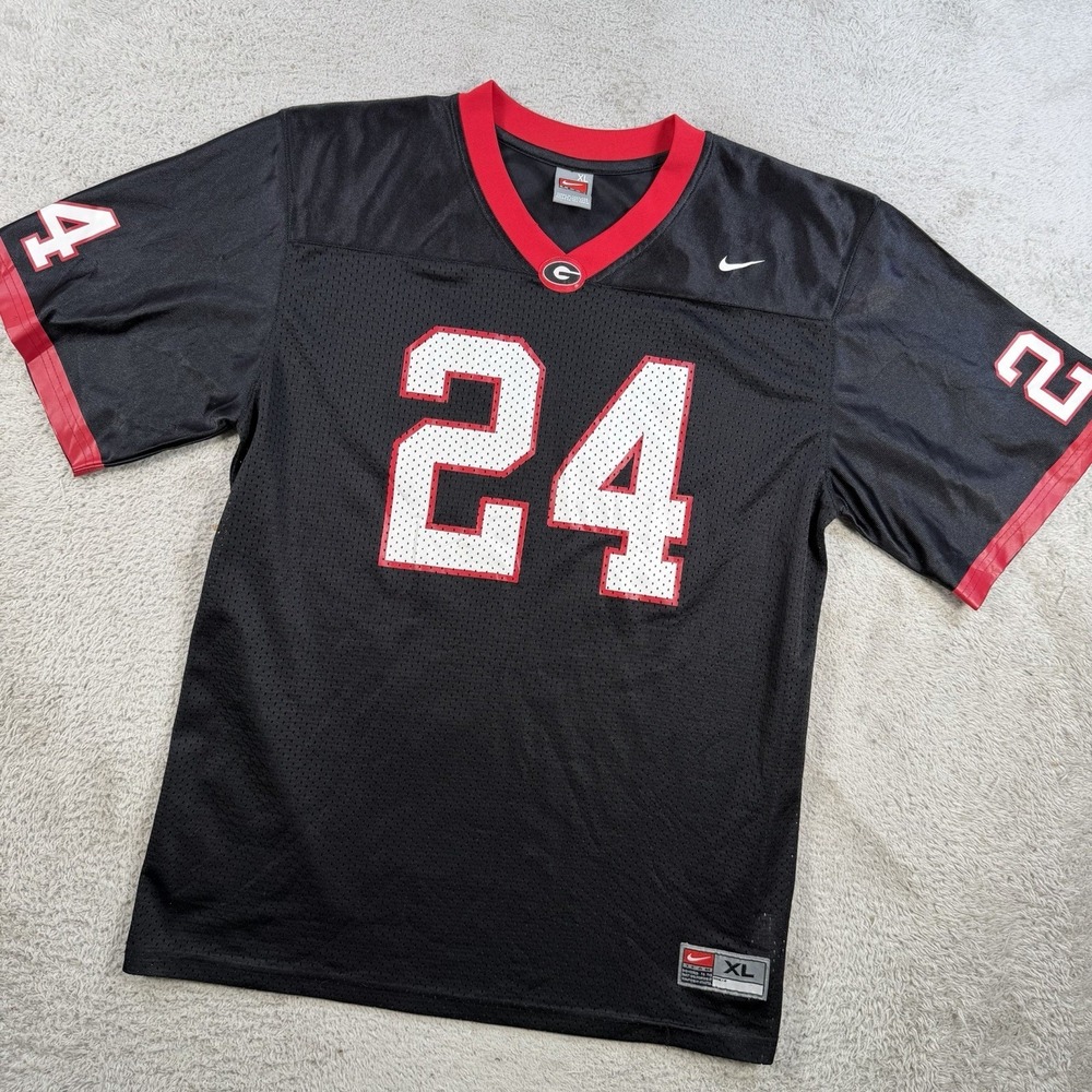 Nike Georgia Bulldogs Jersey Youth XL Black Football #24 Mesh UGA Boys NCAA
